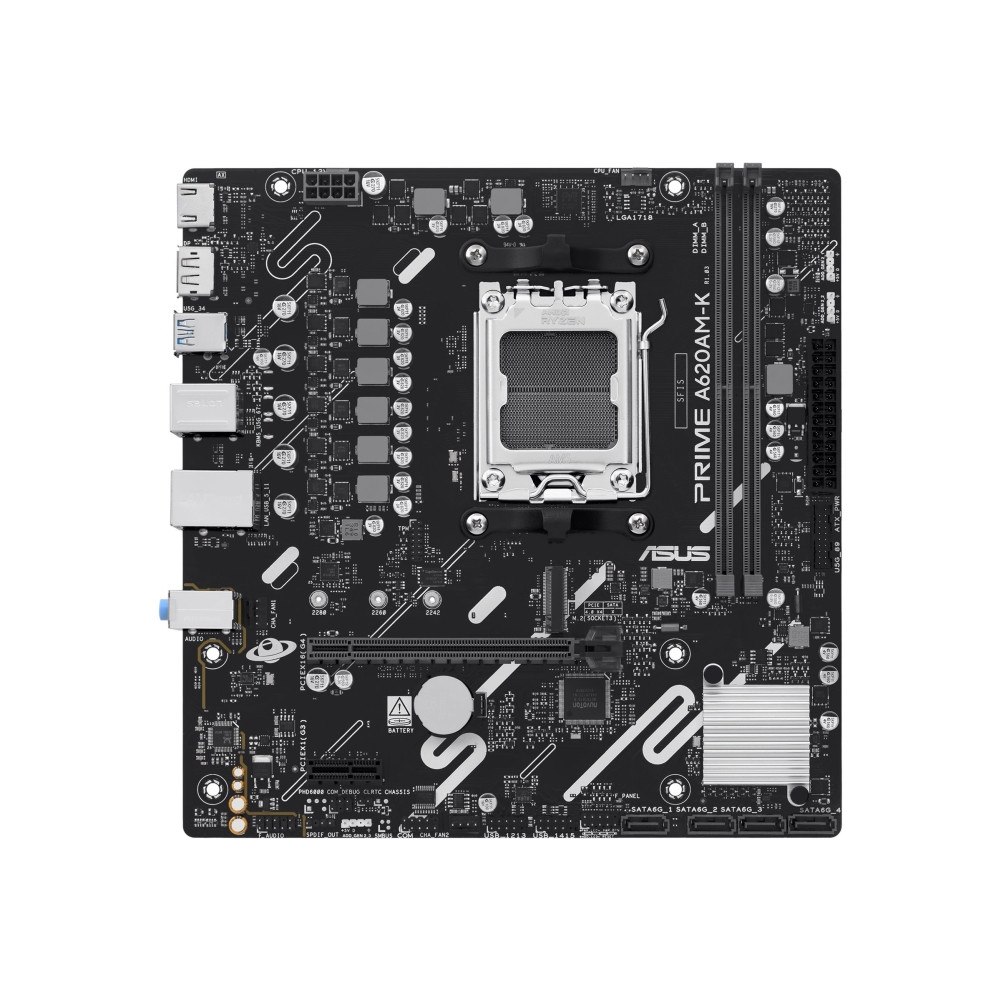 ASUS ASUS PRIME A620AM-K - moderkort - micro ATX - Socket AM5 - AMD A620A