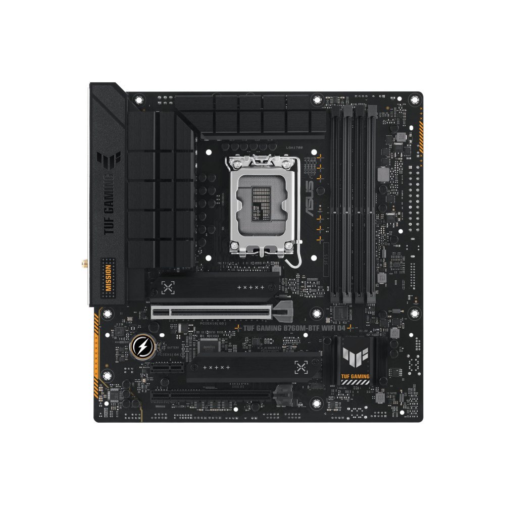 ASUSTeK COMPUTER ASUS TUF GAMING B760M-BTF WIFI D4 - moderkort - micro ATX - LGA1700-uttag - B760