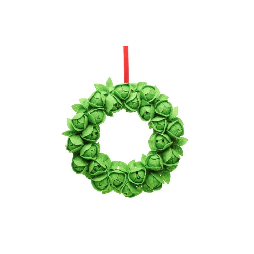 SASS & BELLE Brussels Sprouts Felt Wreath