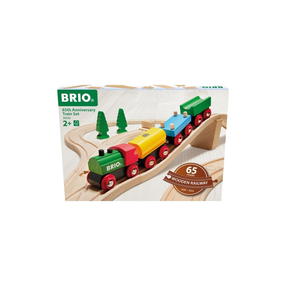 Brio BRIO 65th Anniversary Train Set, Set med tåg och tågbana, 2...
