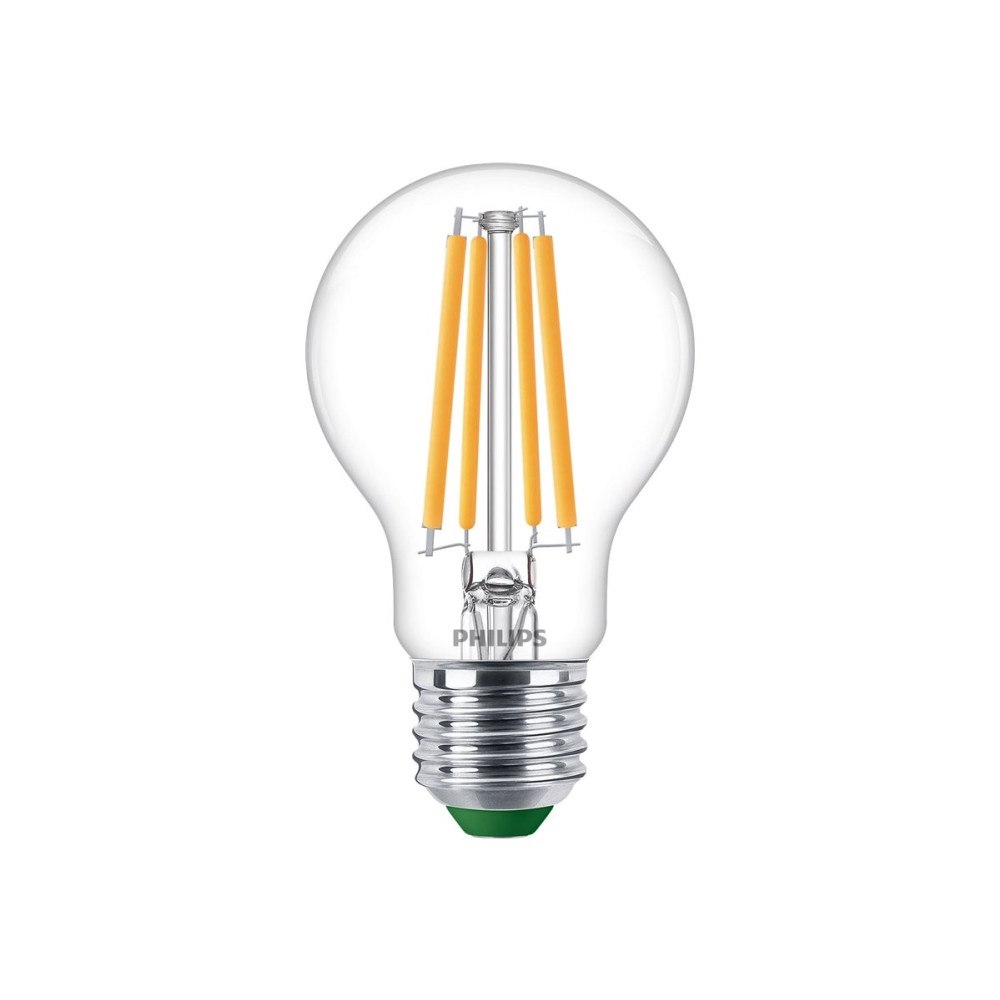 Philips Philips - LED-glödlampa med filament - form: A60 - klar finish - E27 - 4 W - varmt vitt ljus - 2700 K - transparent