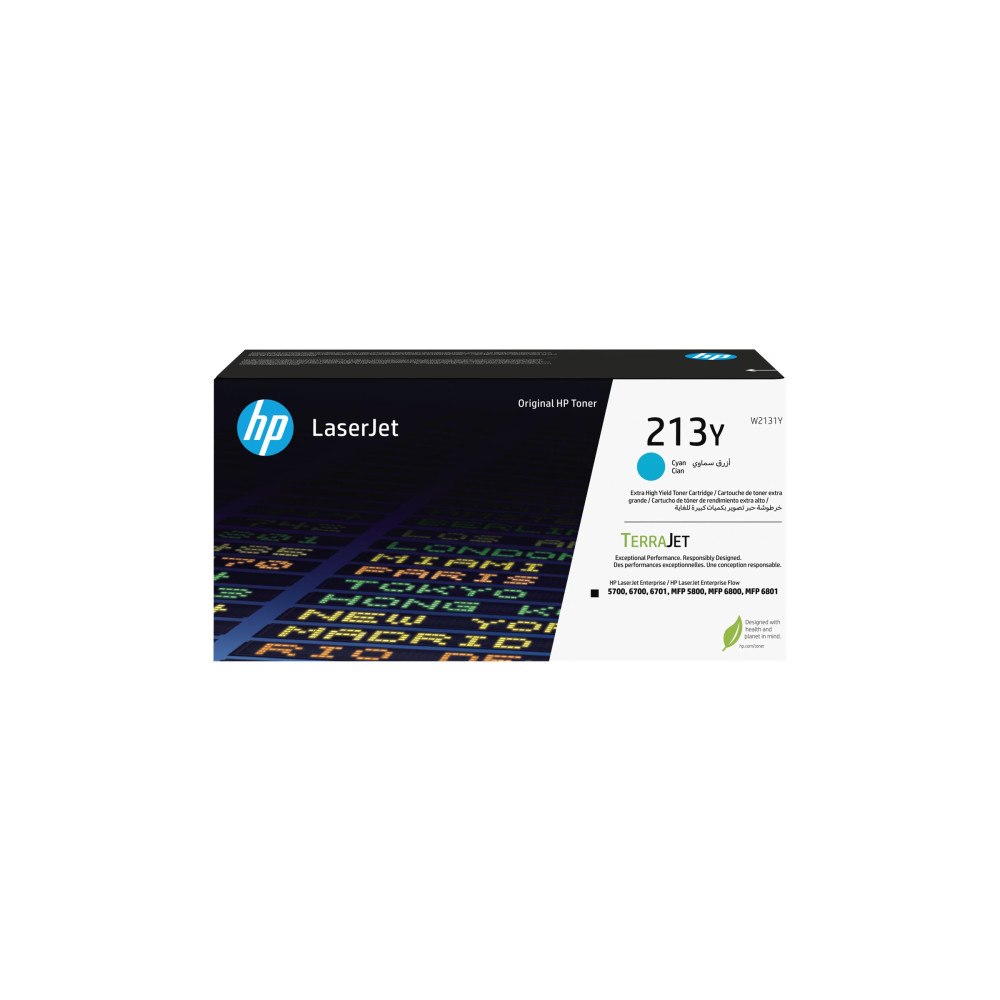 HP HP 213Y - Extra lång livslängd - cyan - original - LaserJet - tonerkassett (W2131Y)