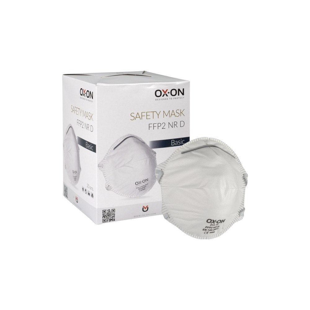 OX-ON Støvmaske uden ventil FFP2NR Danvendes ved faste partikler o...