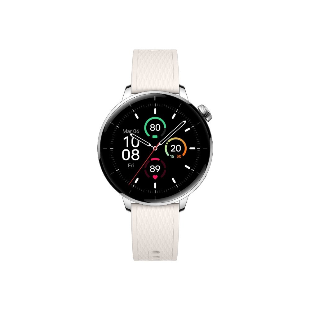 OnePlus OnePlus Watch 3 - rostfritt stål - smart klocka med rem - 32 GB - silver steel