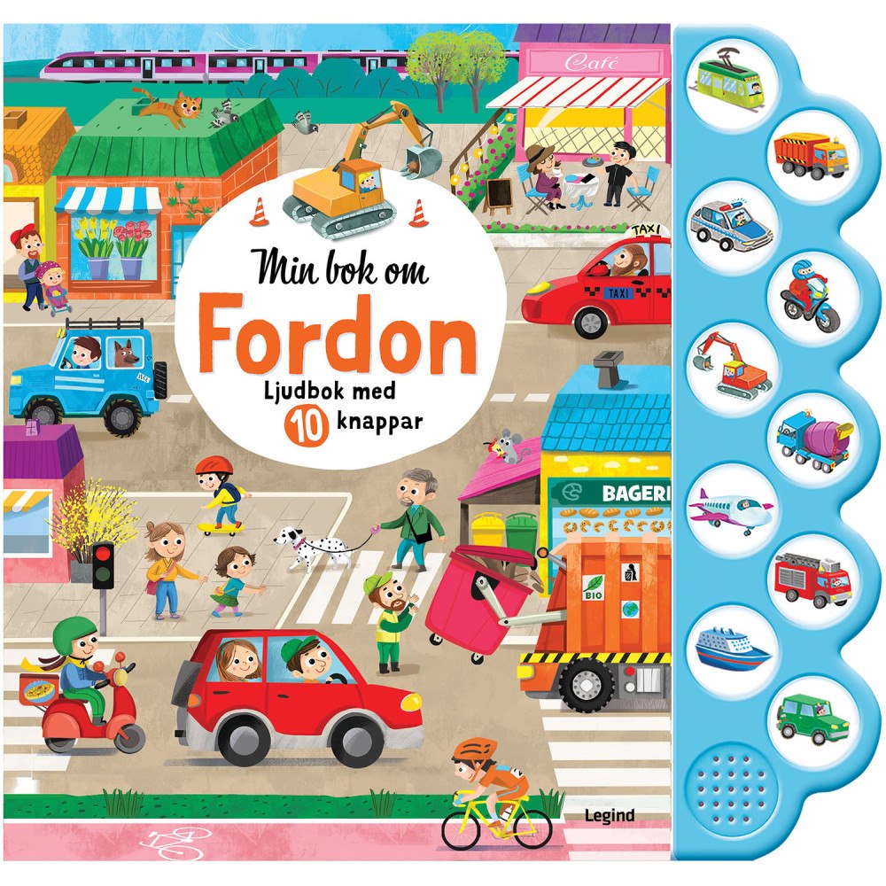 Legind Min bok om : Fordon, med 10 ljudknappar