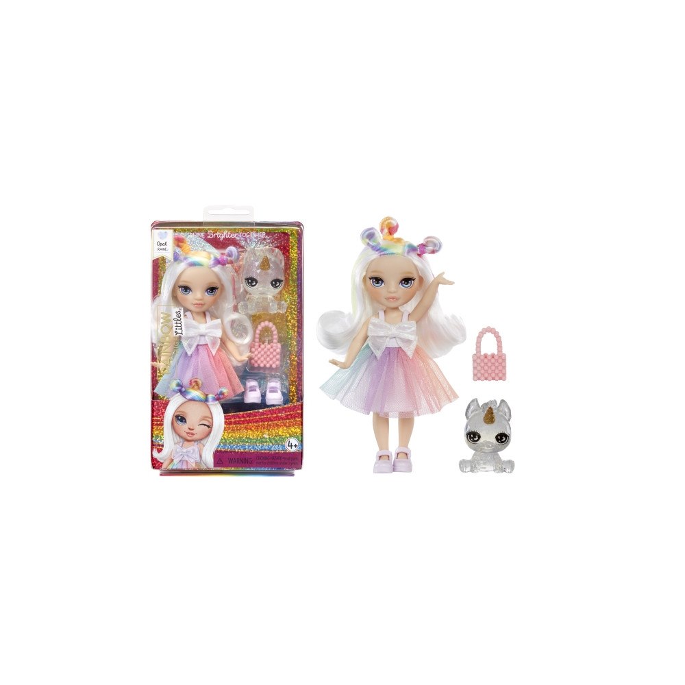MGA Entertainment Rainbow High Littles Dolls- Opal (Rainbow), modedocka, flick...