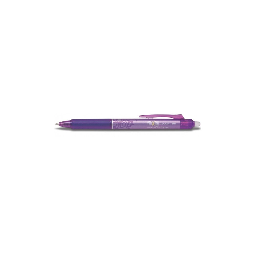 Pilot Pen Rollerpen, Pilot FriXion Clicker RT, 0,5 mm, lilla, pakke a...