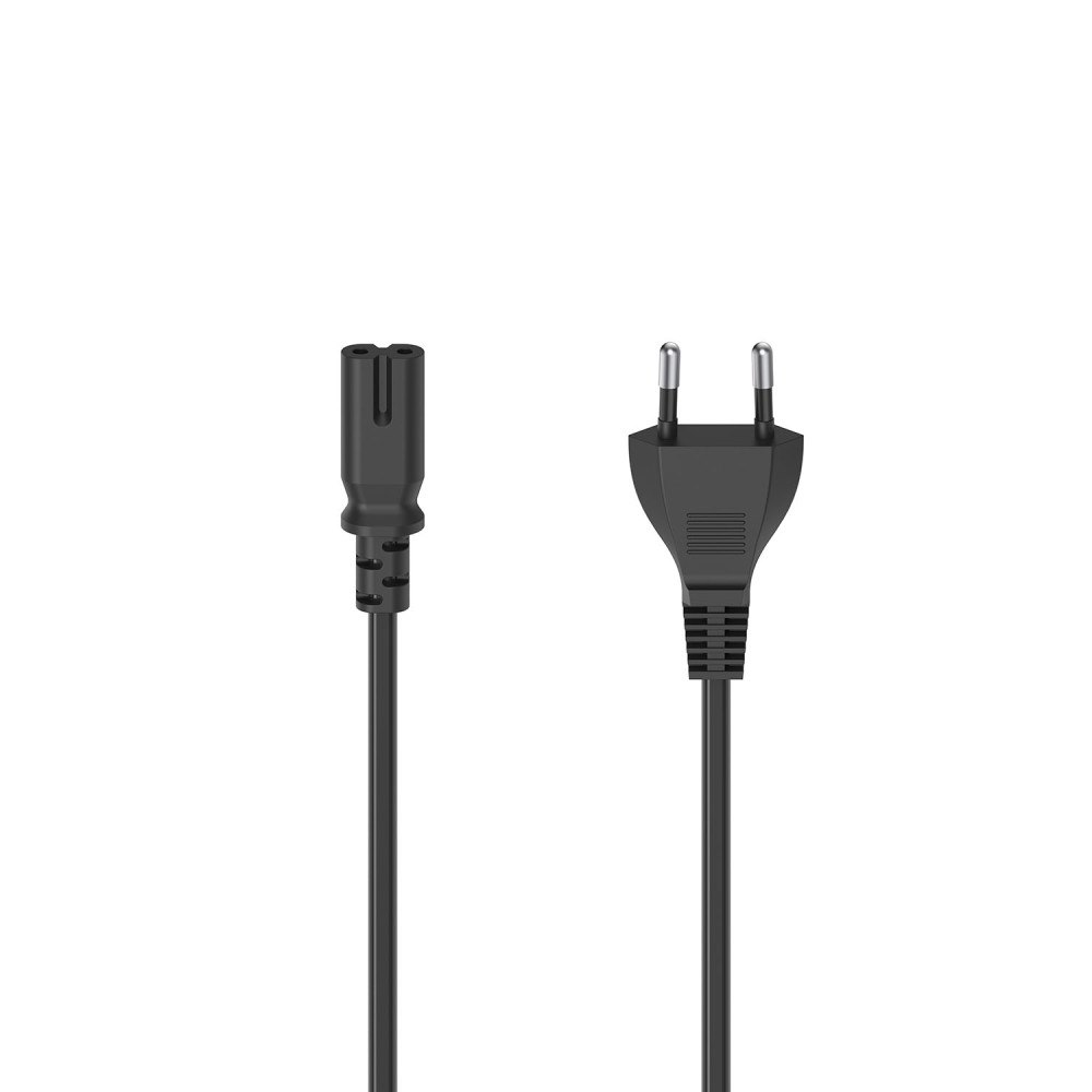 Hama Mains Cable Euro Plug Black 2.5m