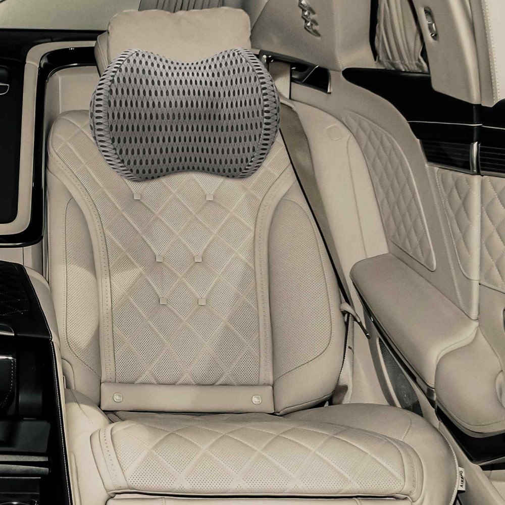 vidaXL Kudde med kudde Justerbar Grå 31 x 23 x 14 cm 4D Mesh