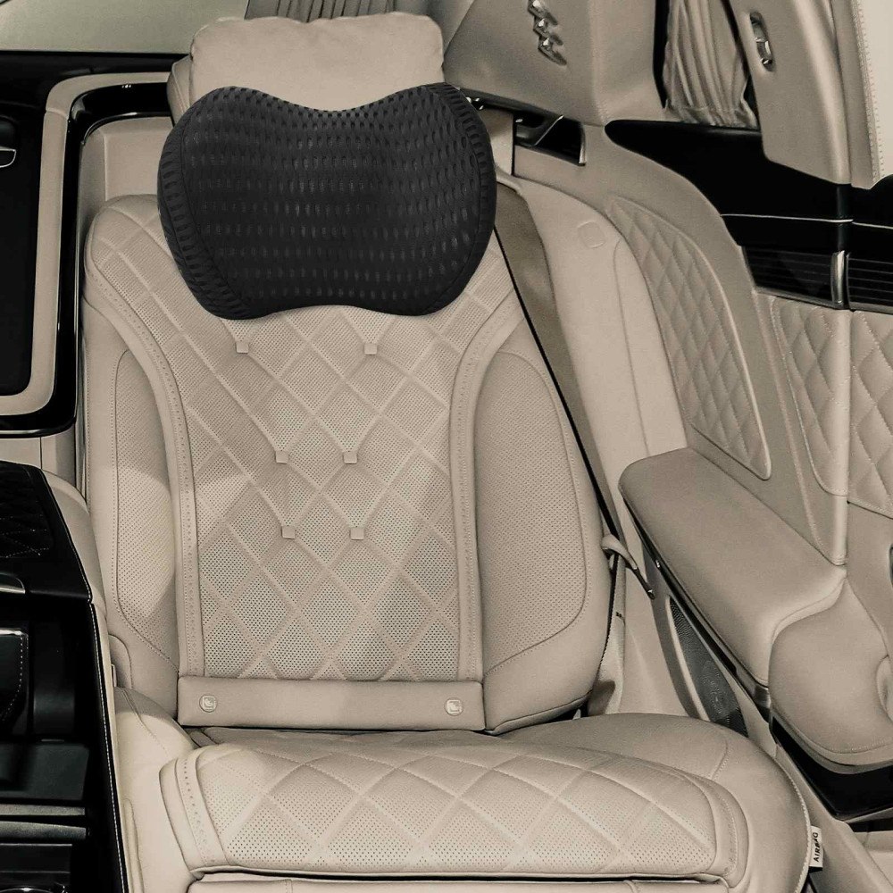 vidaXL Kudde med kudde Justerbar Svart 31 x 23 x 14 cm 4D Mesh