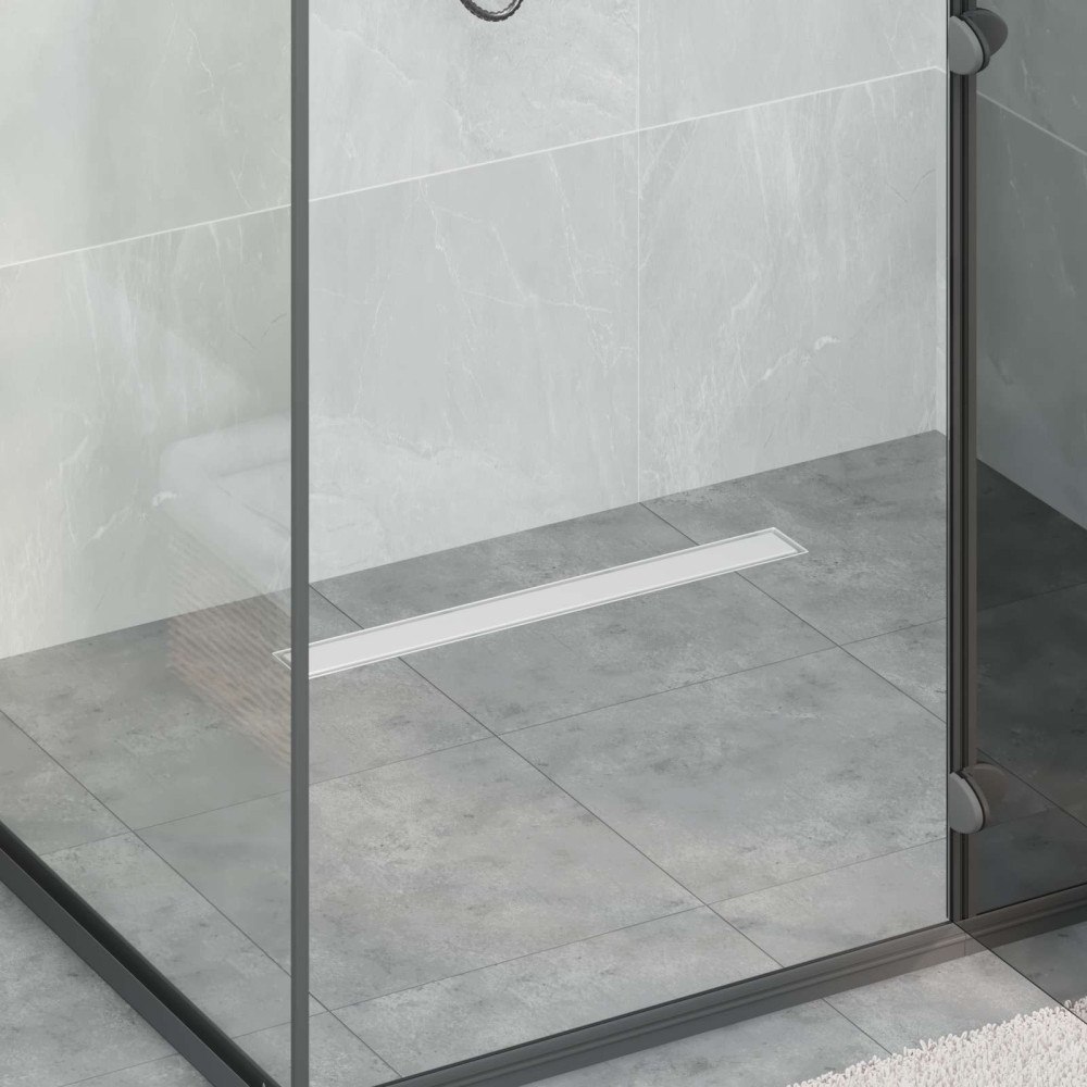 vidaXL Duschavlopp 2-i-1 med 360° Siphon Silver 60 cm