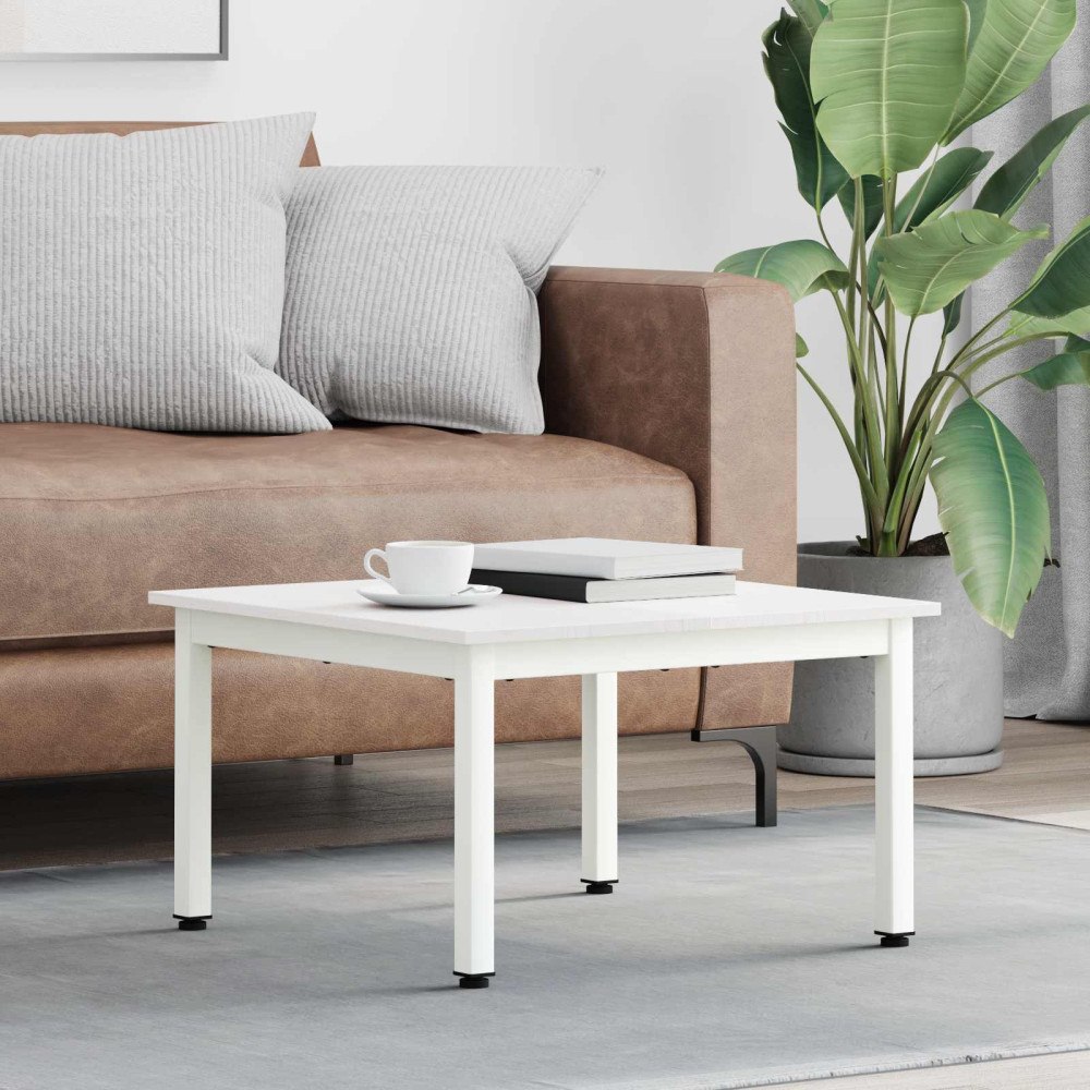 vidaXL Kaffeebord Vit 60 x 60 x 36 cm Massiv furu