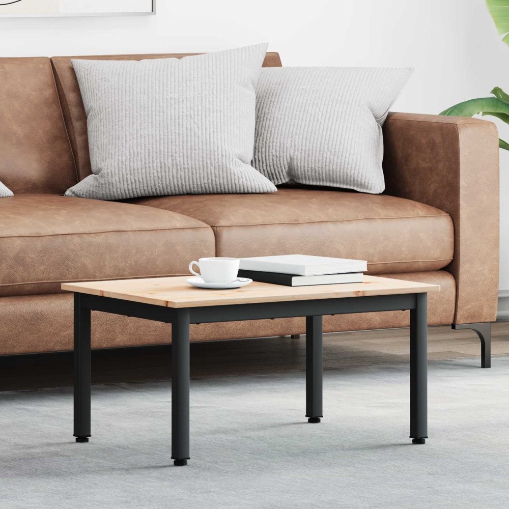 vidaXL Kaffeebord Naturfärg 60 x 50 x 36 cm Massiv furu