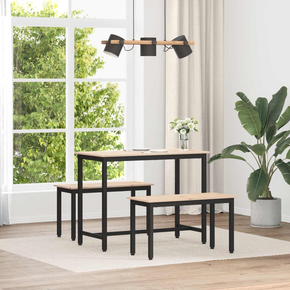 vidaXL bänk Naturfärg 80 x 35 x 45 cm Massiv furu