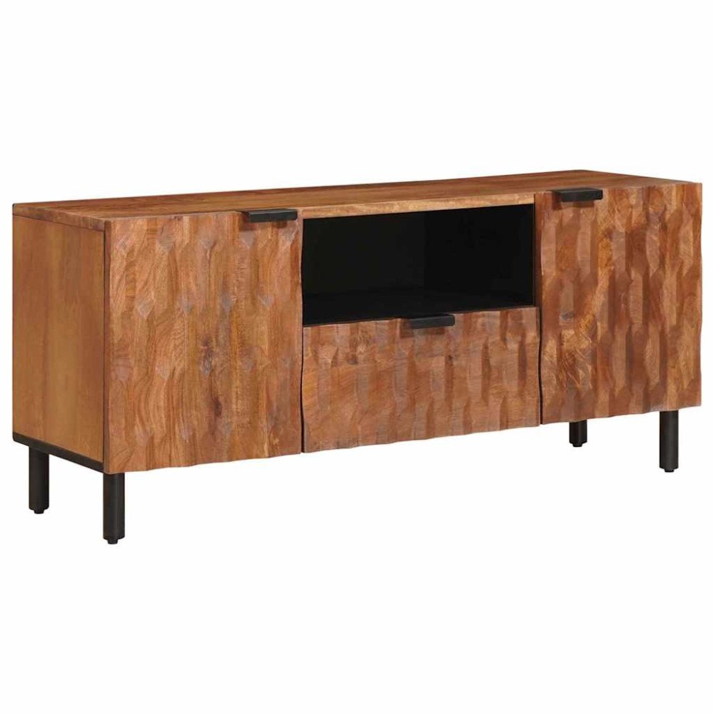 vidaXL TV-skåp Acacia Brun Finish 105 x 33,5 x 46 cm Massivt mangoträ