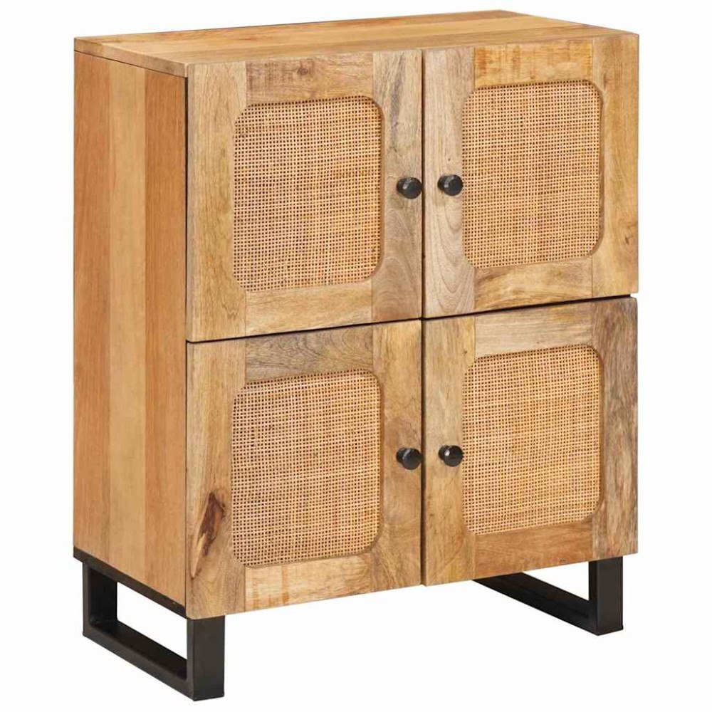 vidaXL Sideboard med lagring Brun 60 x 33 x 75 cm Massivt mangoträ