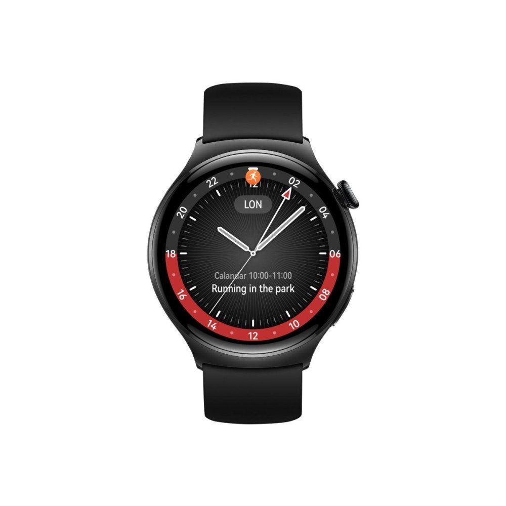 Huawei Huawei Watch 4 - rostfritt stål - smart klocka med rem - svart - 32 GB - svart