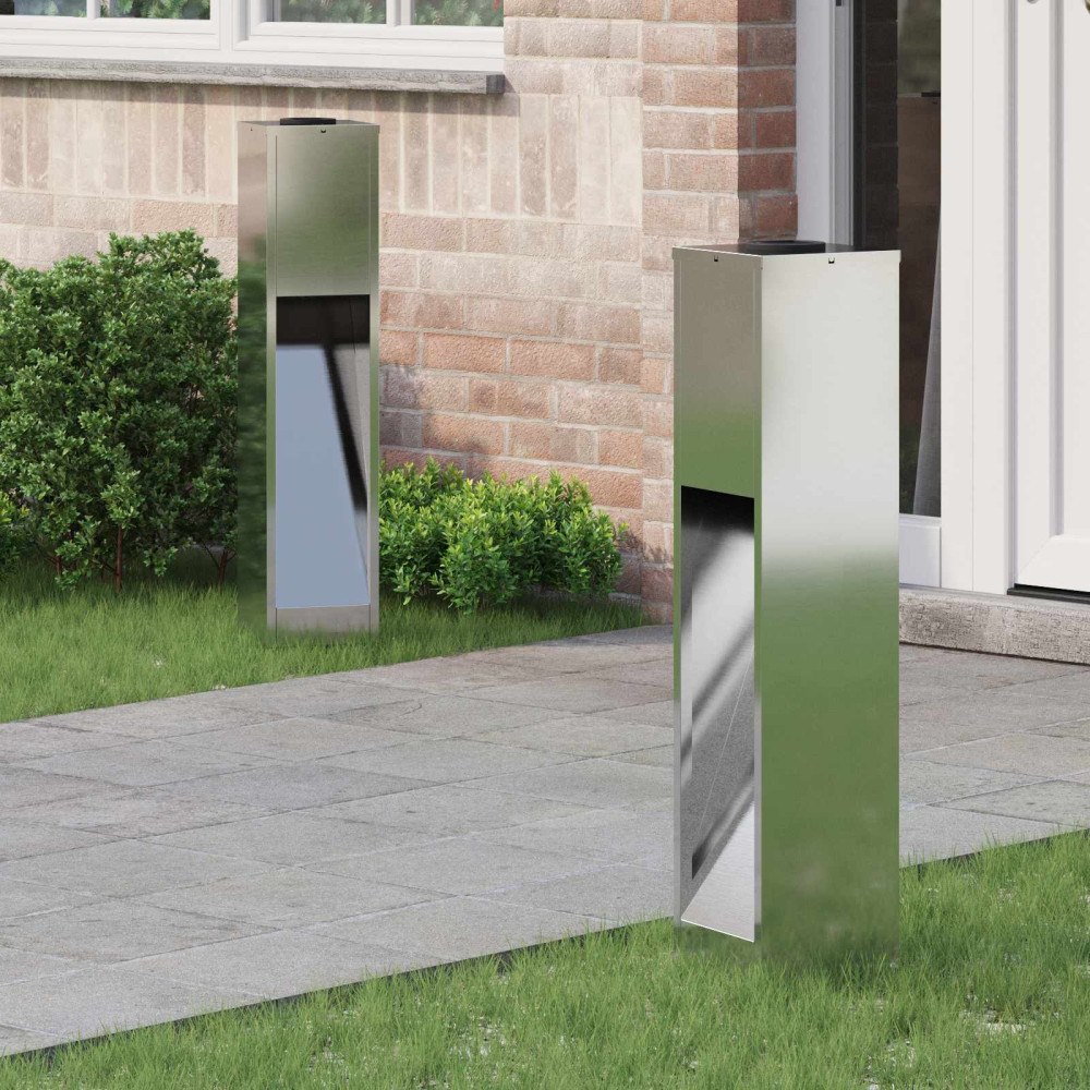 vidaXL Solcell LED-vägbelysning 2 pcs Galvaniserad Galvaniserad