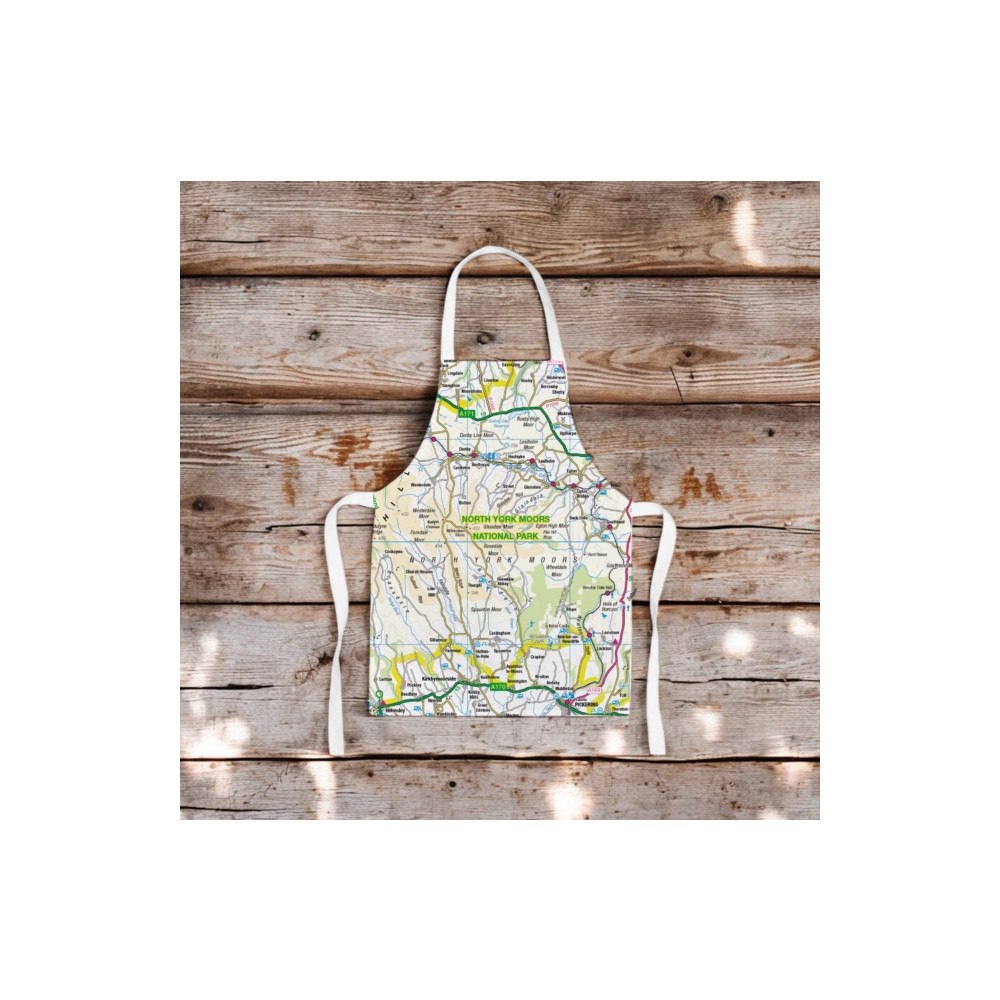 The Sugar Shed OS Map Kids Apron - North York Moors National Park