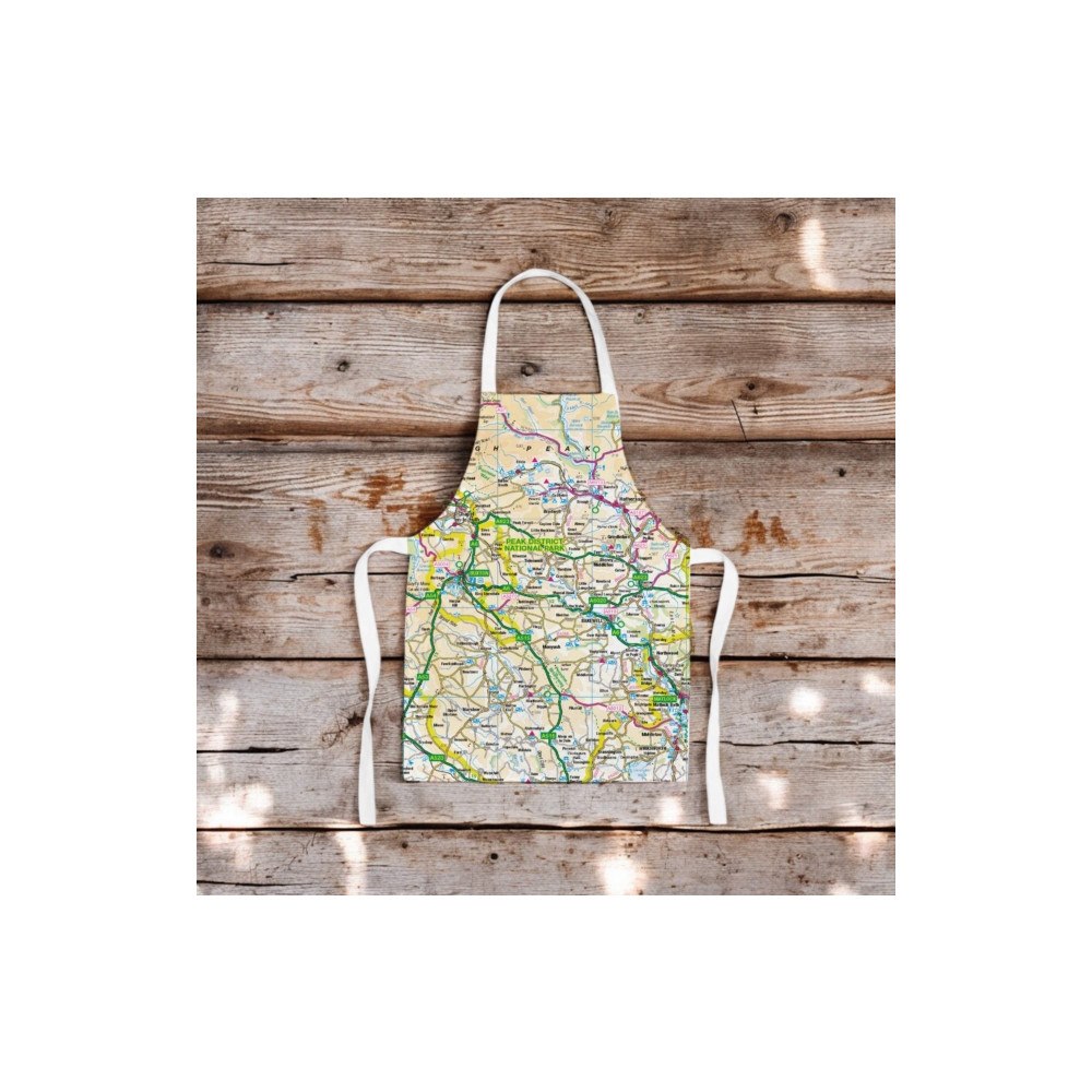 The Sugar Shed OS Map Kids Apron - Peak District National Park