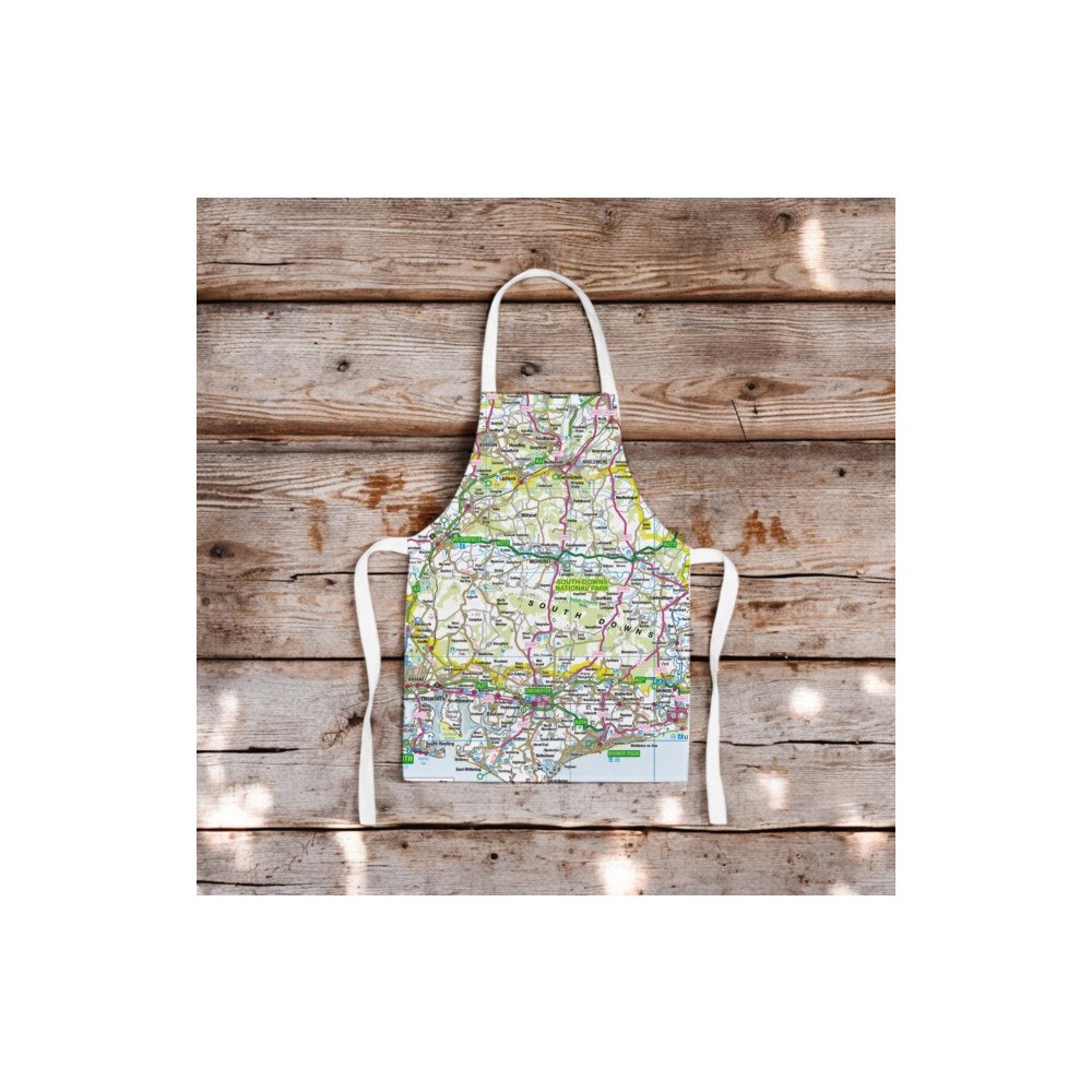 The Sugar Shed OS Map Kids Apron - South Downs National Park
