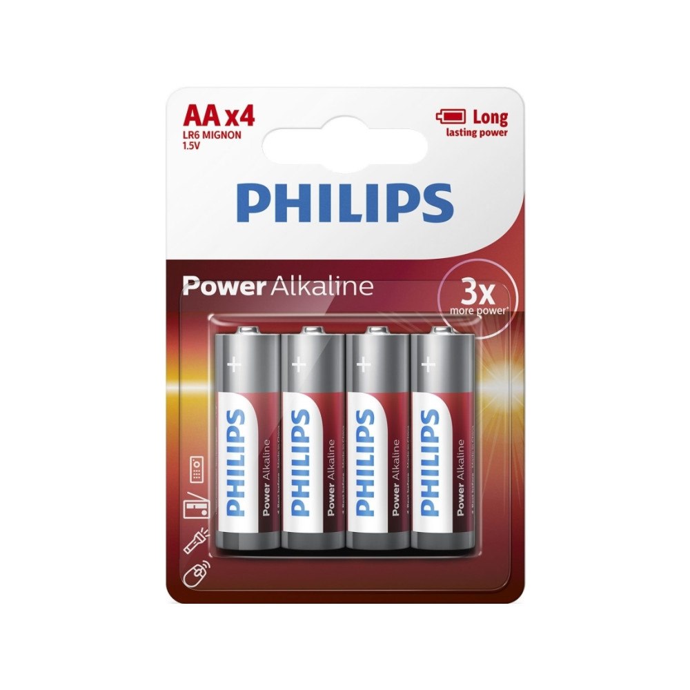 Philips Philips Power Life LR6P4B batteri - 4 x AA-typ - alkaliskt