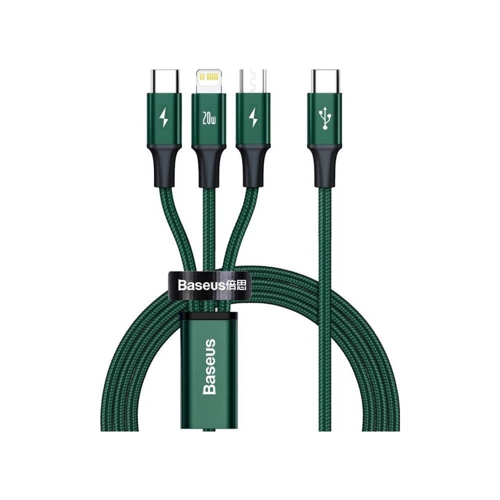 Baseus Baseus Rapid Series 3-in-1 USB-C til Lightning/Micro/USB-C 1...