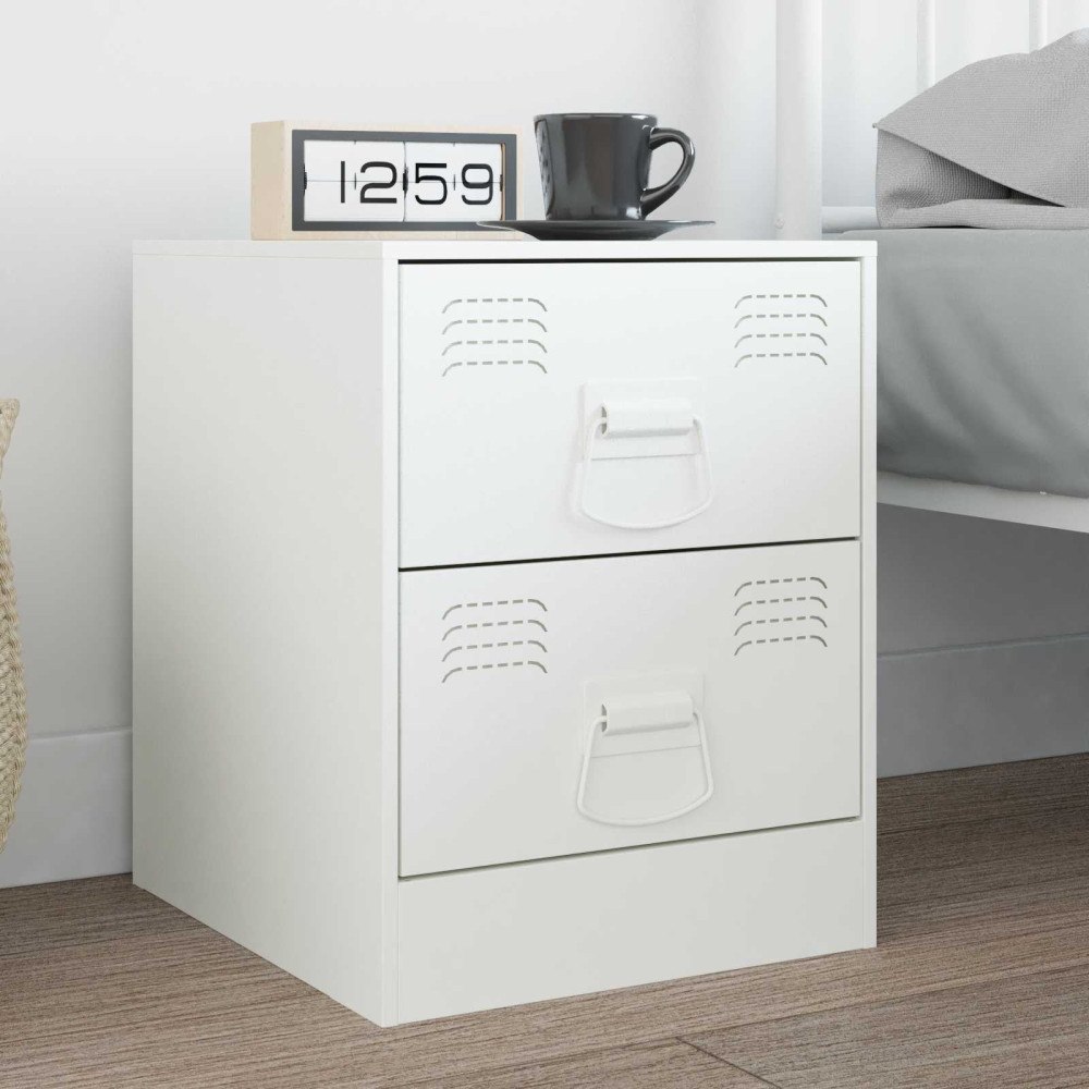 vidaXL Skåpshandtag 12 pcs Vit 85 x 45 mm Metall