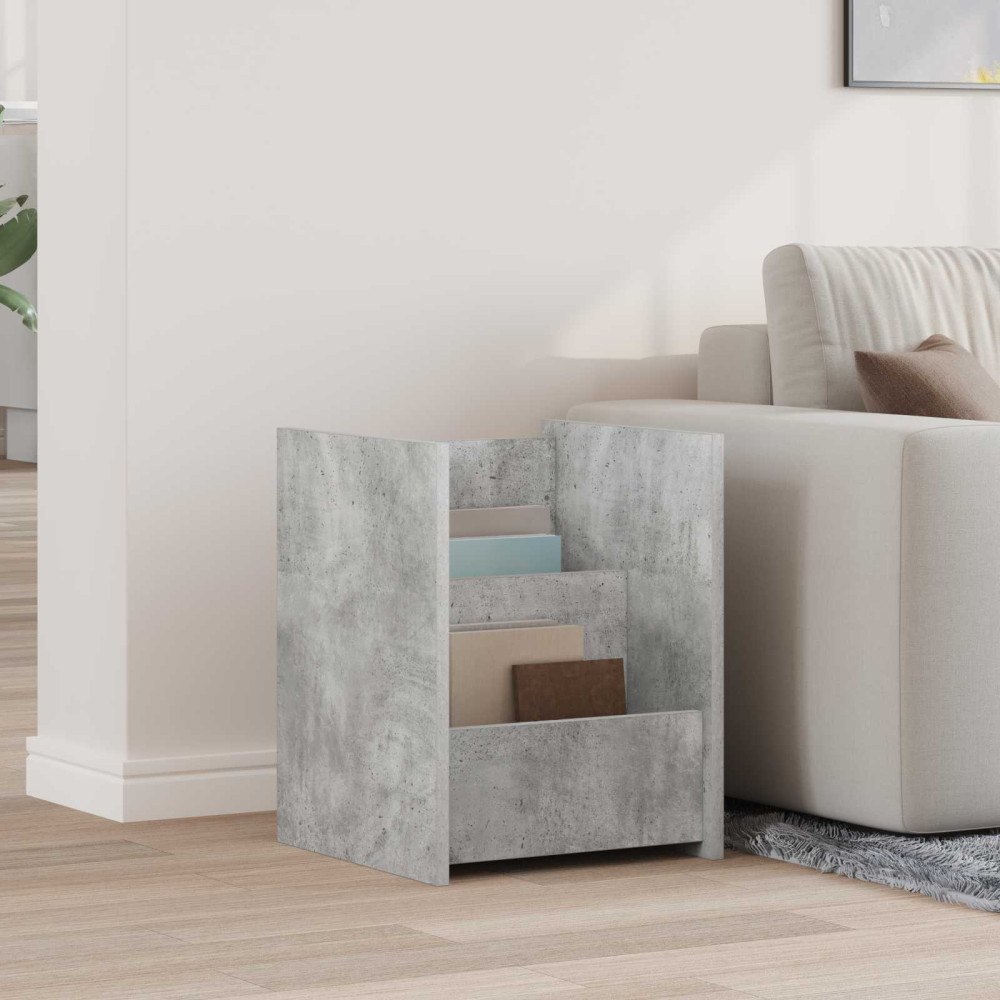vidaXL Tidningshylla Betonggrå 35 x 35 x 45 cm Konstruerat trä