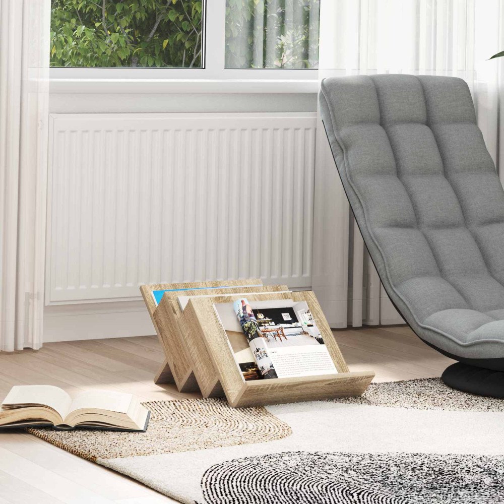vidaXL Tidningshylla Sonoma-ek 53 x 40 x 28.5 cm Konstruerat trä