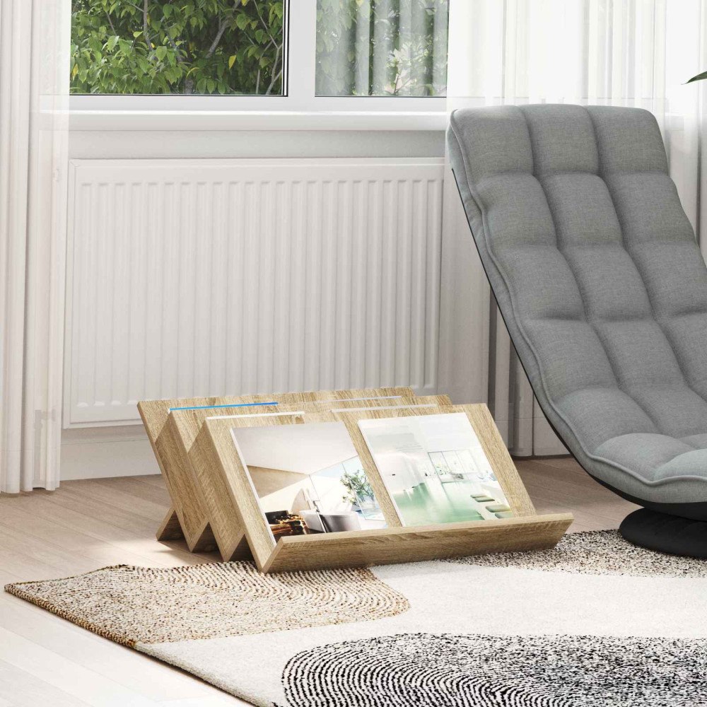 vidaXL Tidningshylla Sonoma-ek 65 x 53 x 28,5 cm Konstruerat trä