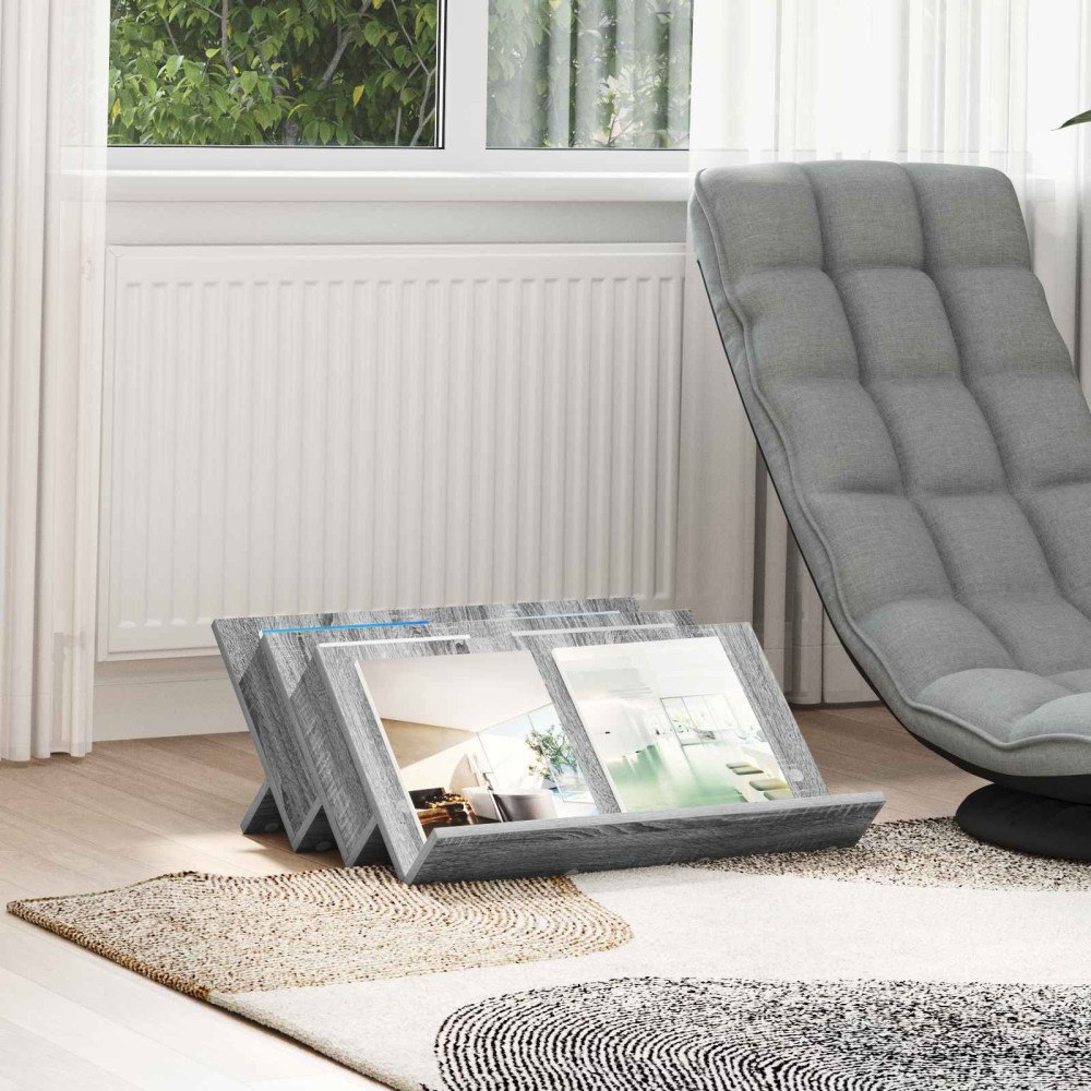 vidaXL Tidningshylla Grå Sonoma 65 x 53 x 28,5 cm Konstruerat trä