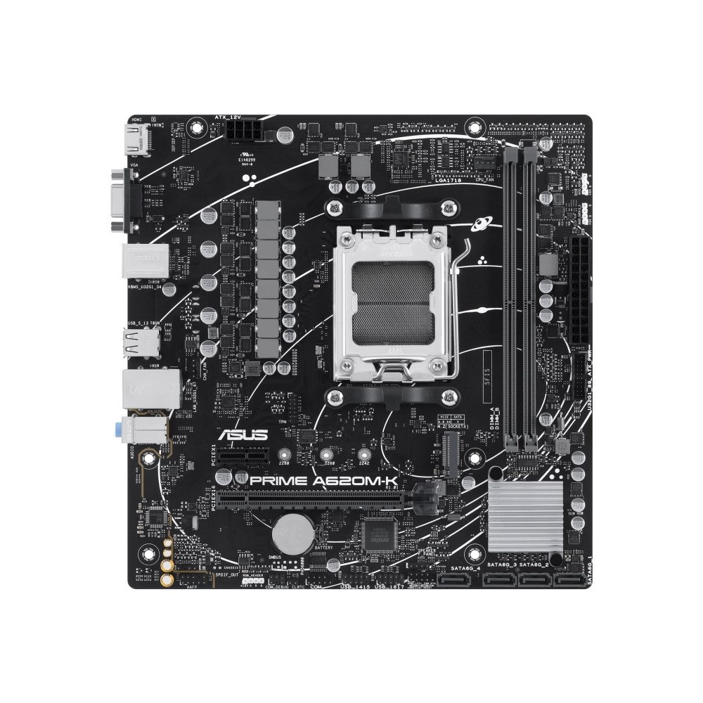 ASUS ASUS PRIME A620M-K - moderkort - micro ATX - Socket AM5 - AMD A620