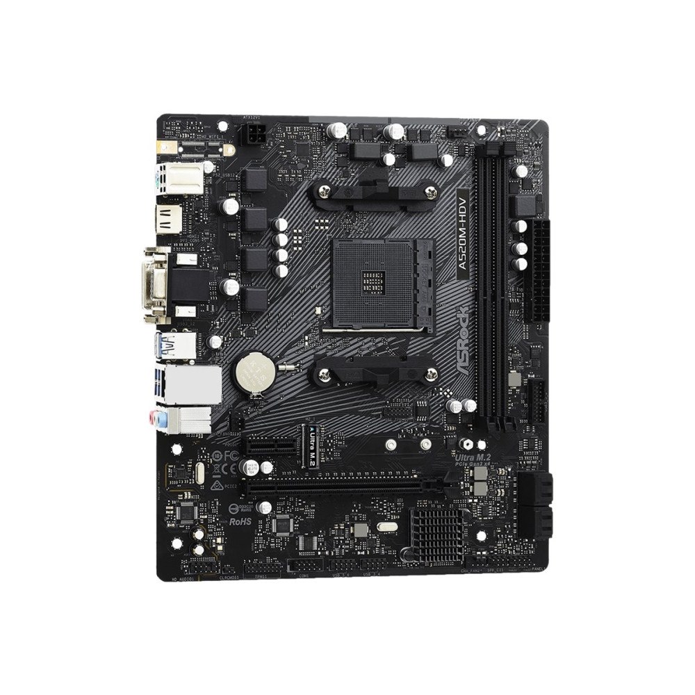 ASRock ASRock A520M-HDV - moderkort - micro ATX - Socket AM4 - AMD A520