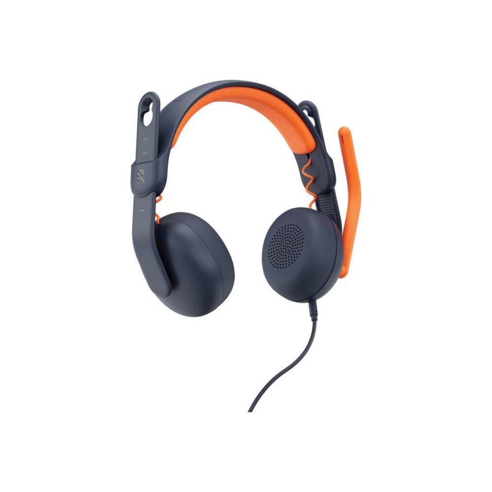Logitech Logitech Zone Learn On-Ear Wired Headset for Learners, USB-A - hörlurar med mikrofon - ersättning - USB-C