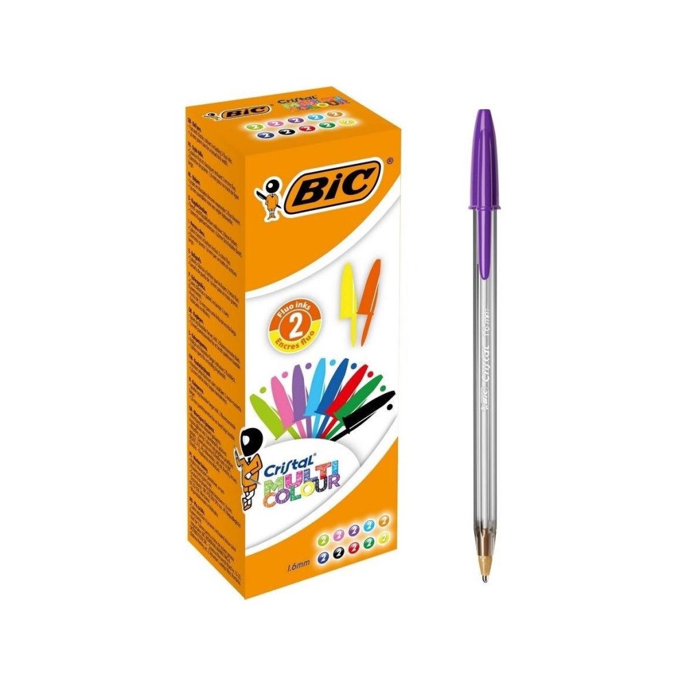 BIC BIC Crystal, Klämma, Fastklämbar, indragbar kulspetspenna, S...