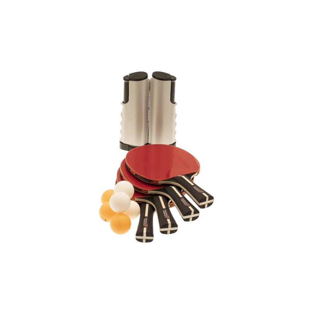 NSH Nordic Bordtennissæt med justerbart net, 4 bat & 6 bolde NORDIC Gam...