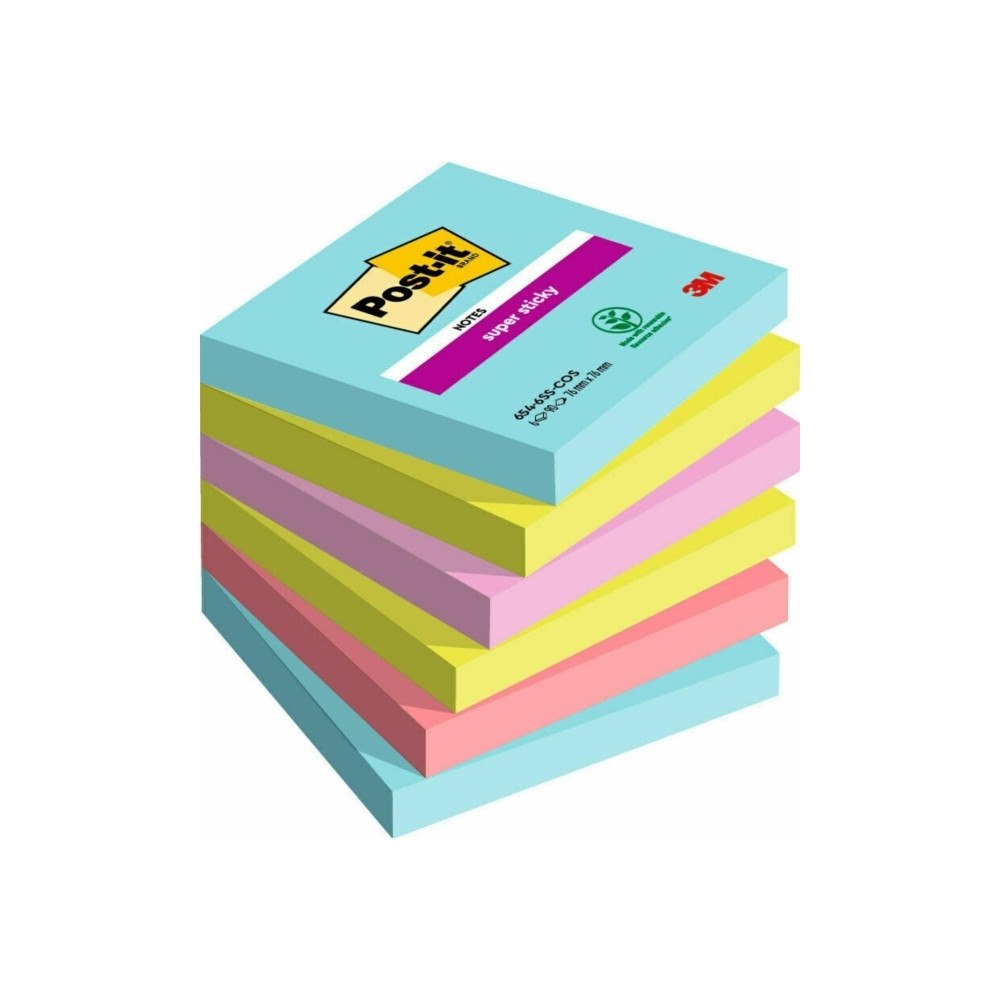 Post-it Post-it Super Sticky Notes Cosmic, 76mm x 76mm, 90 blad, pak...