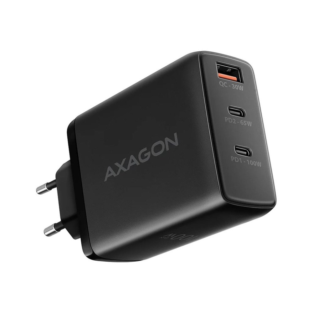AXAGON AXAGON ACU-DPQ100 strömadapter - USB typ A, 2 x USB-C - 100 Watt