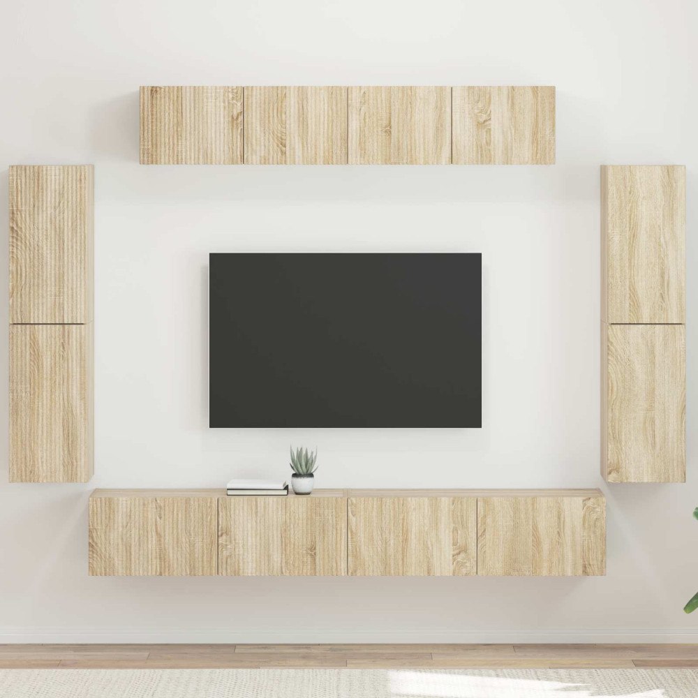 vidaXL TV-skåp 8 pcs Sonoma-ek