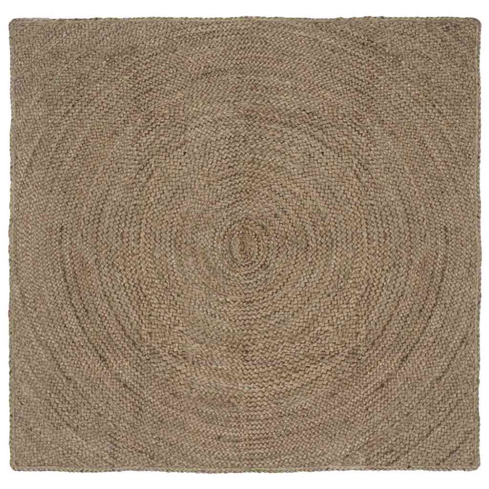 vidaXL Områdesmattor Fyrkantig Grå 120 x 120 cm Jute