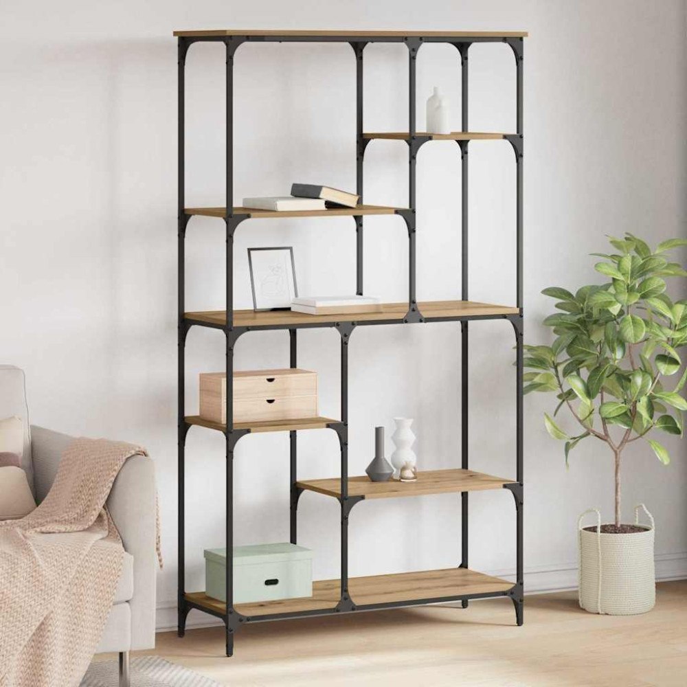 vidaXL Hyllsystem Artisan Ek 99 x 35,5 x 176 cm Konstruerat trä