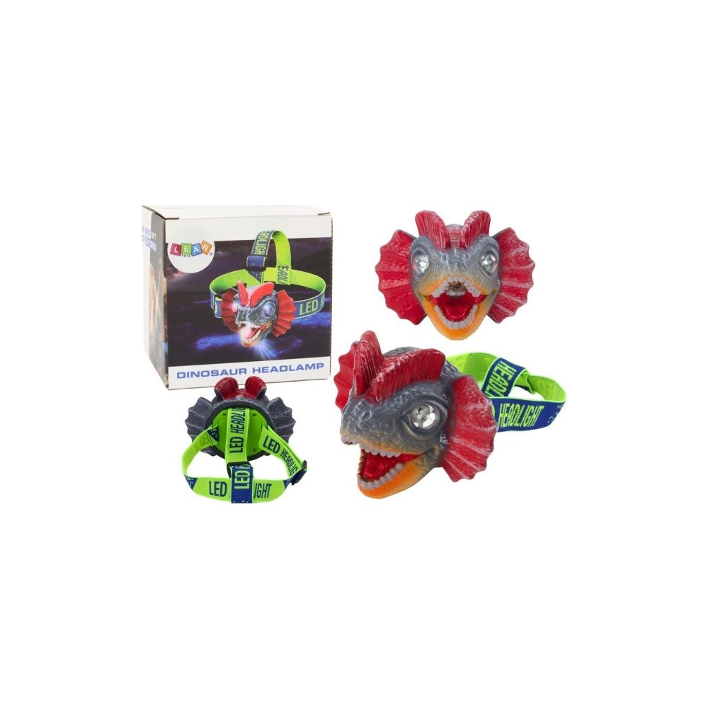 LEANToys LeanToys pannlampa Dinosaurie Justerbart pannband 3 LED fick...