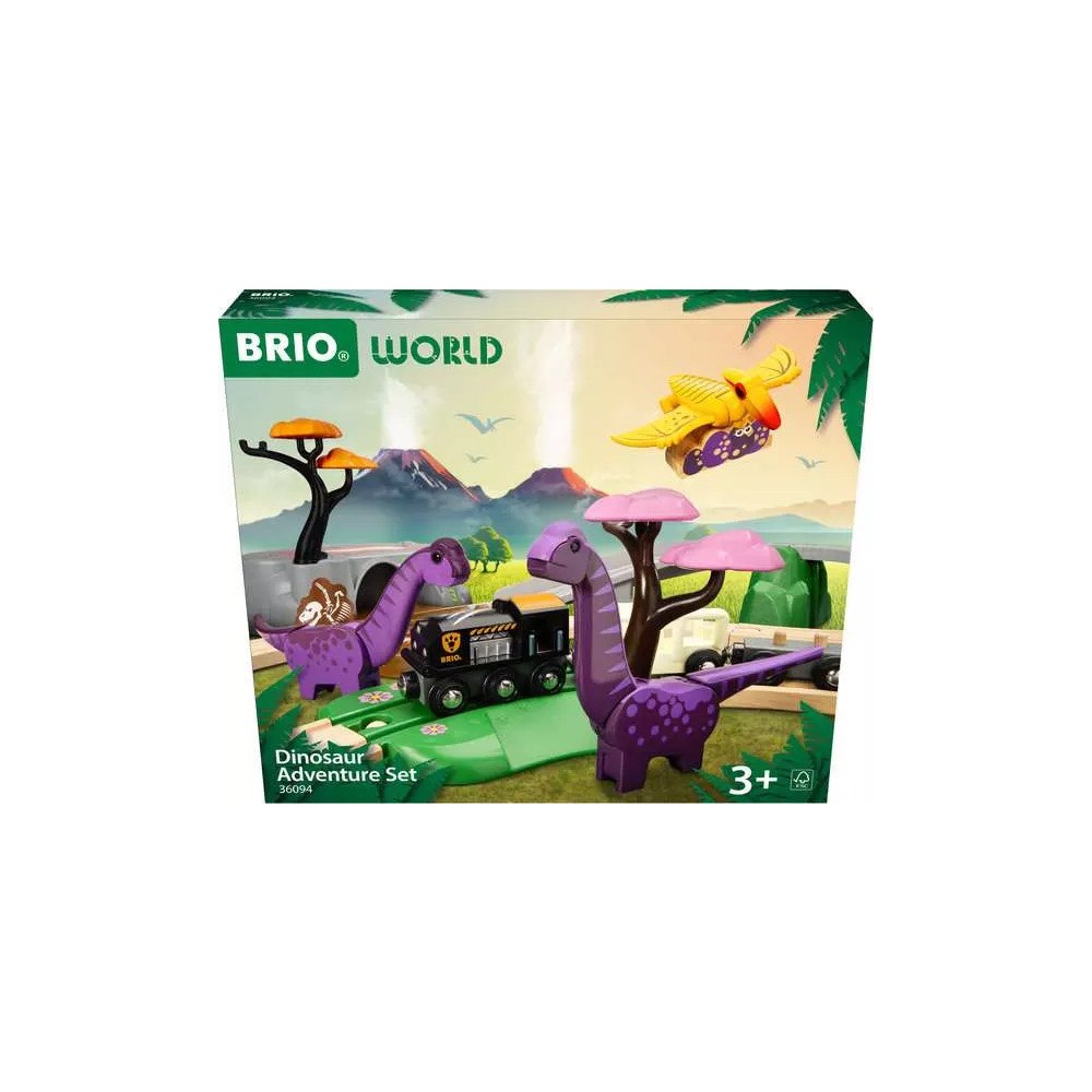 Brio BRIO Dinosaur Adventure Set, Set med tåg och tågbana, 3 År,...
