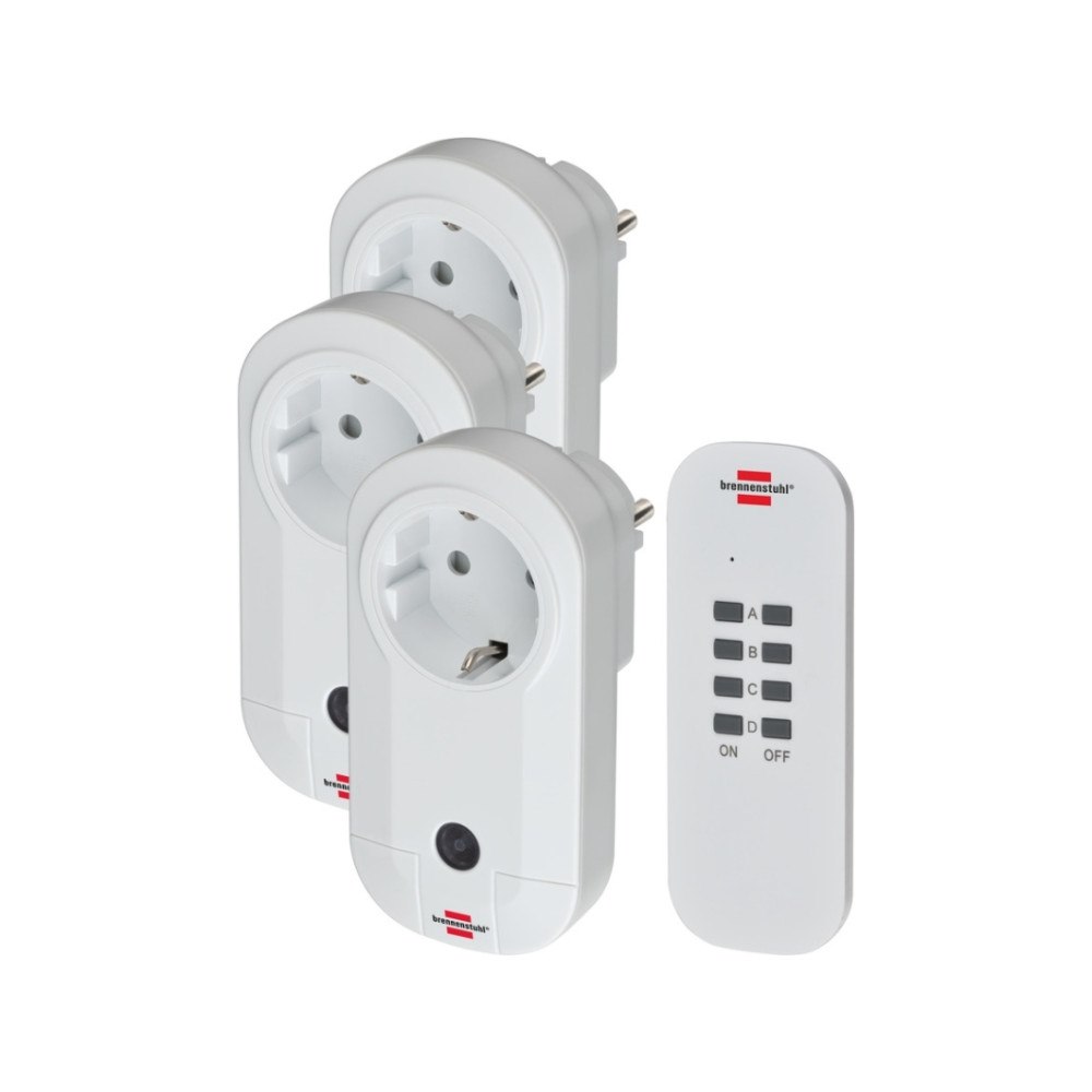 Brennenstuhl Brennenstuhl 1507040, 433,92 MHz, 25 m, Vit, IP20, 55 mm, 70...