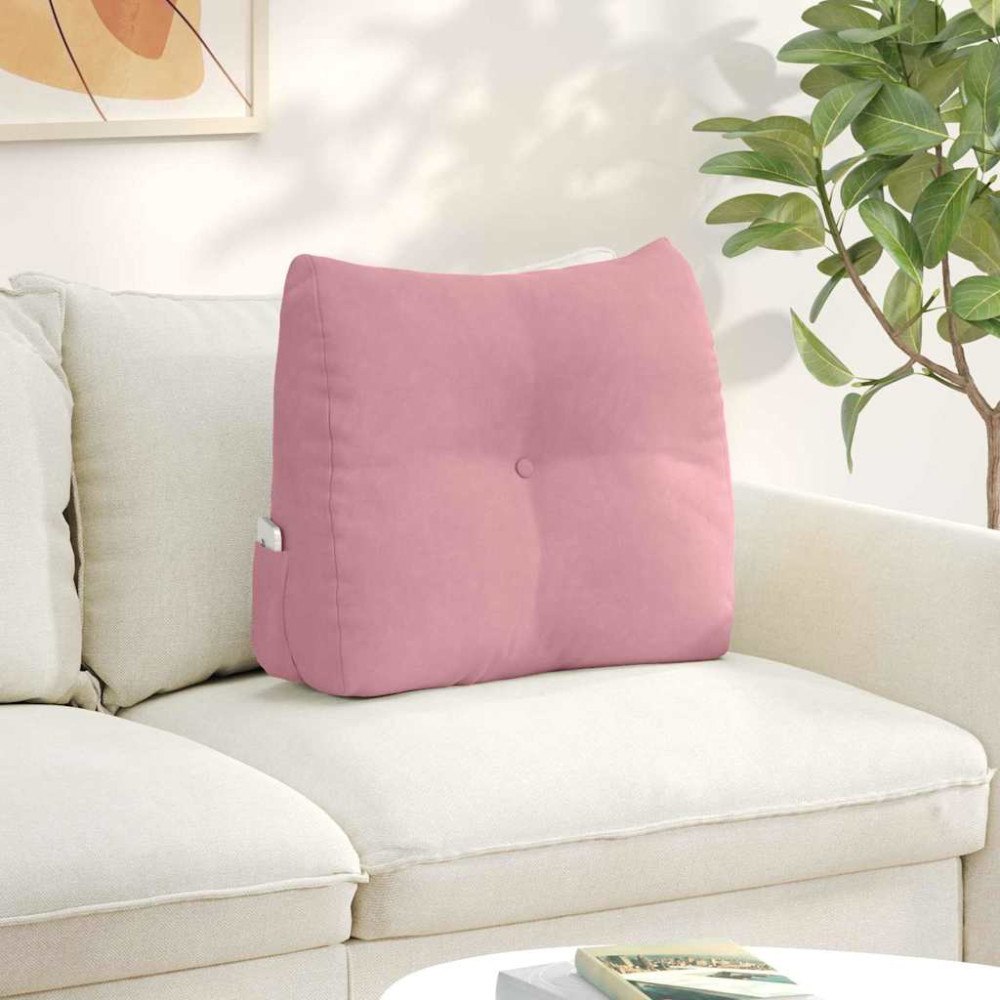 vidaXL Ryggkudde Rosa 60 x 24 x 50 cm Sammet