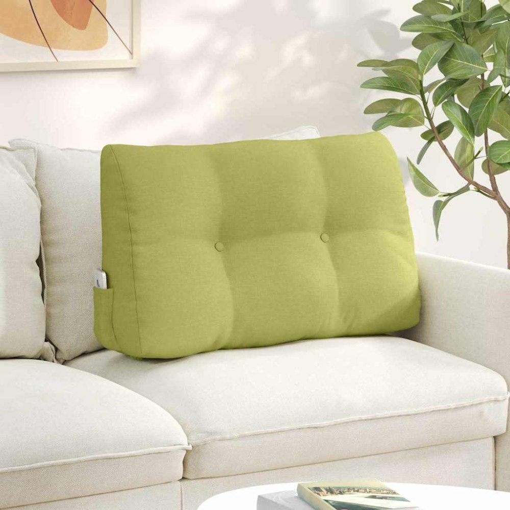 vidaXL Ryggkudde Ljusgrön 80 x 24 x 50 cm tyg