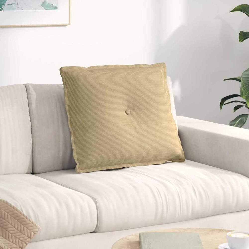 vidaXL Ryggkudde Grågrön 60 x 50 cm Kordread tyg