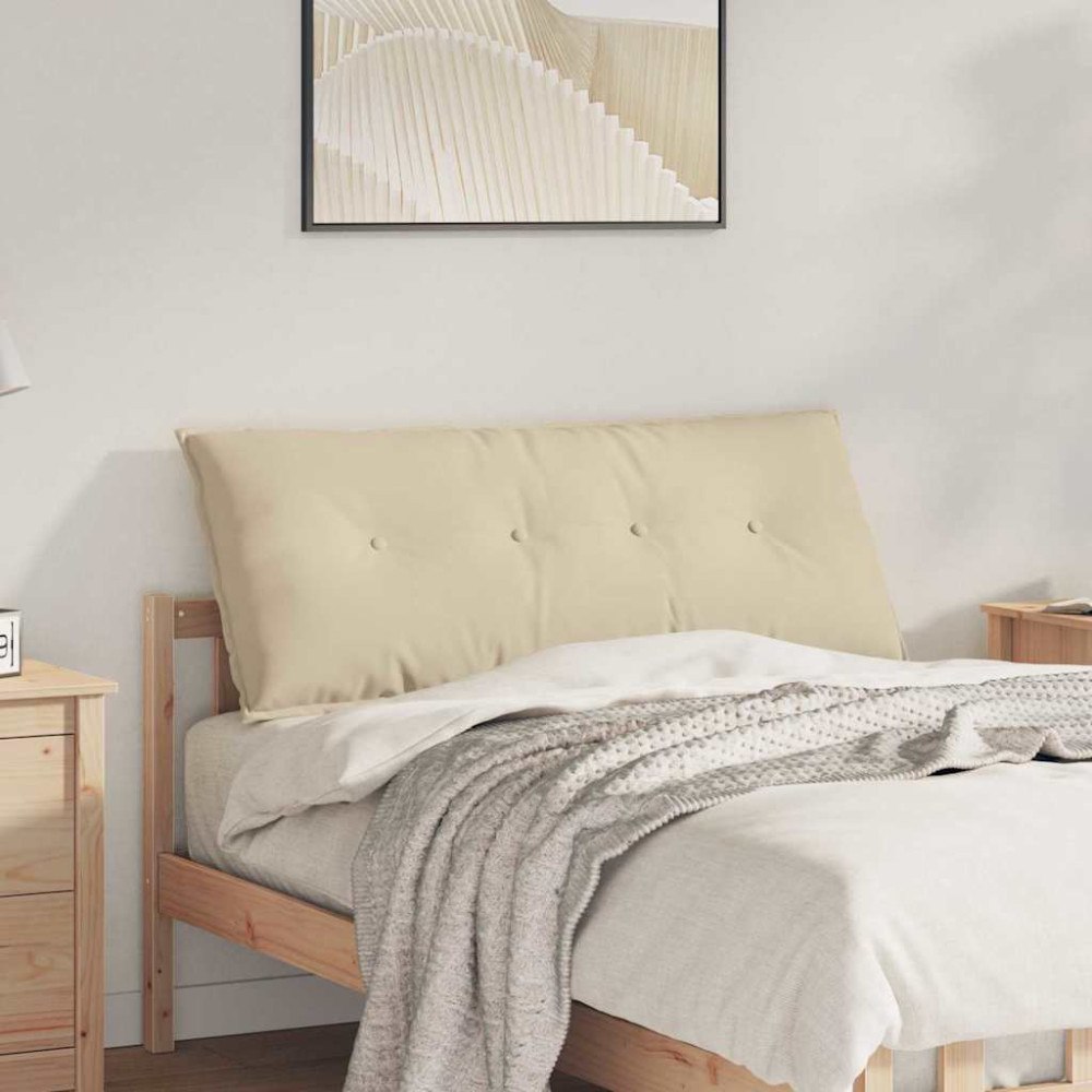 vidaXL Ryggkudde Kräm 120 x 50 cm Mikrofiber Tyg