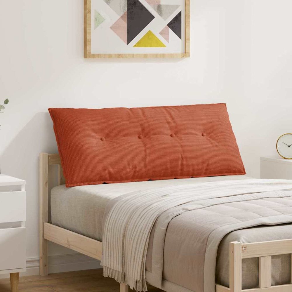 vidaXL Ryggkudde Röd orange 120 x 50 cm Kordread tyg